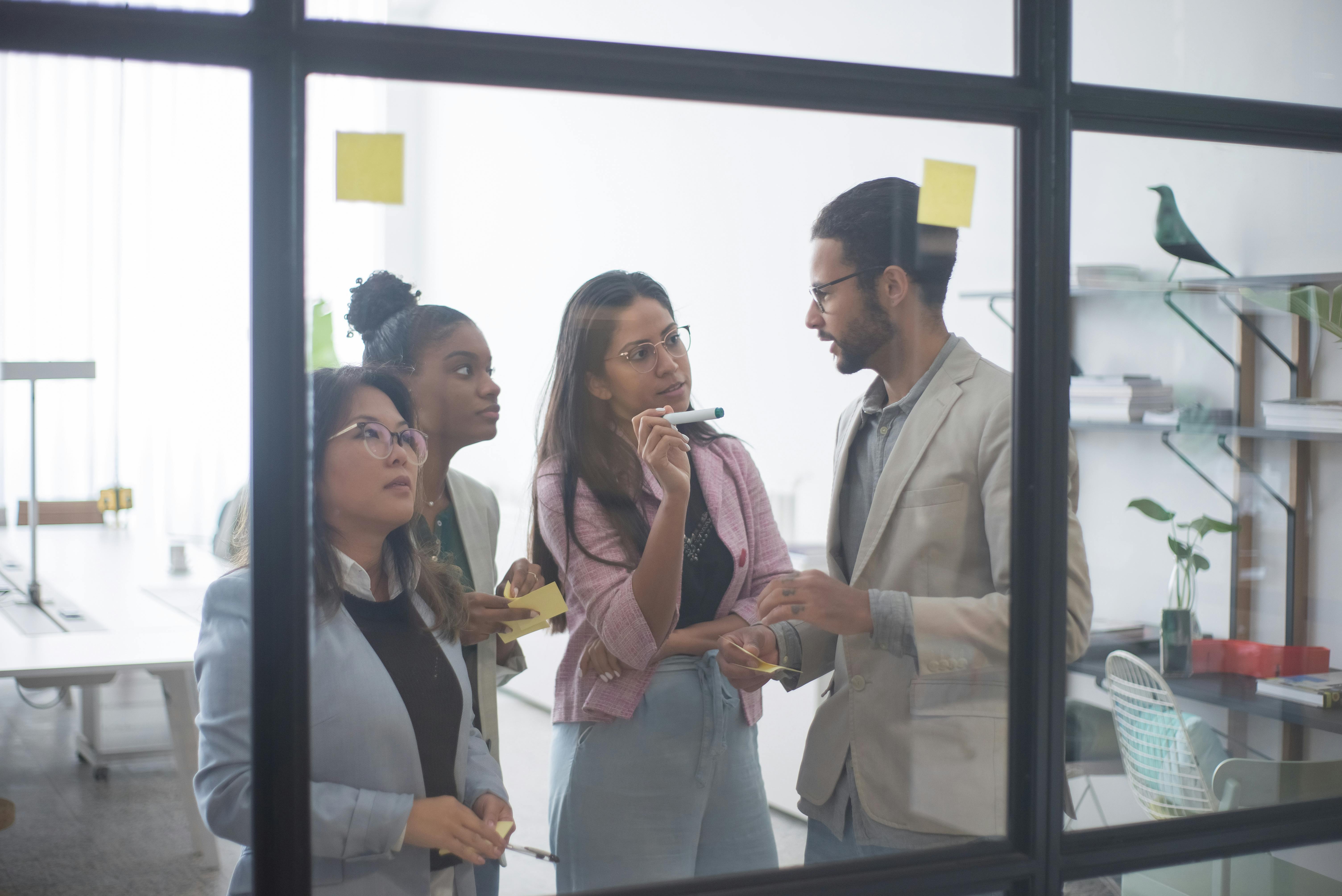 co-workers-having-a-standup